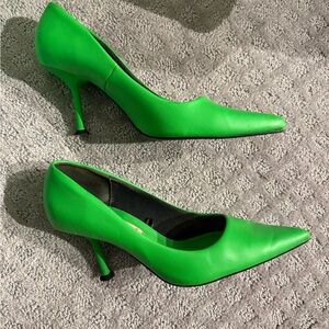 Zara Vibrant Green Heels